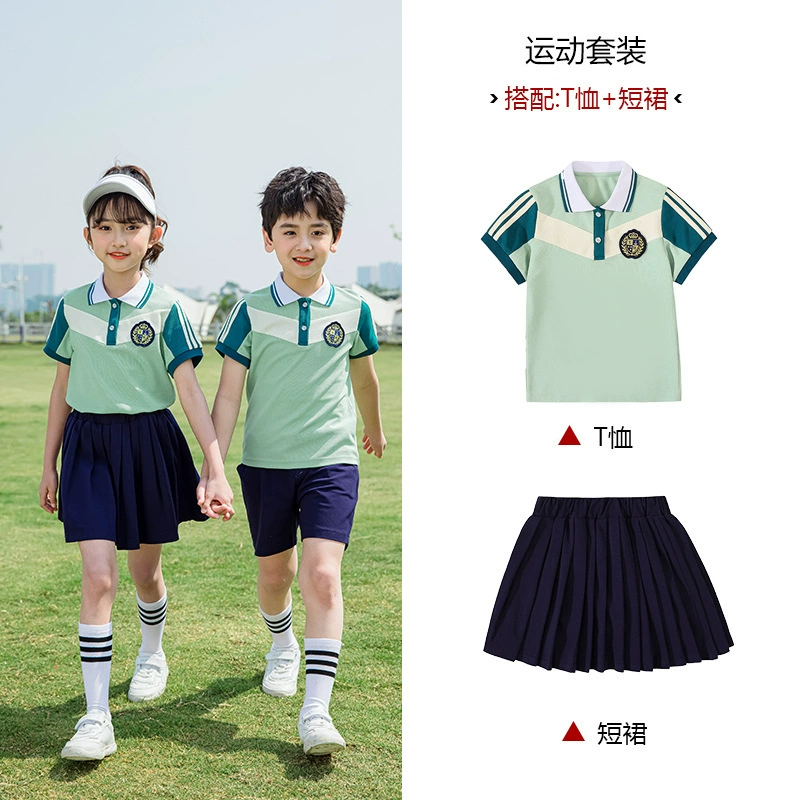 Autumn set for kindergarten, children's baseball sports uniform for students, British style, 3 piece set