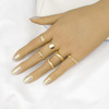 Set solar-powered, beach wavy ring from pearl, European style, boho style