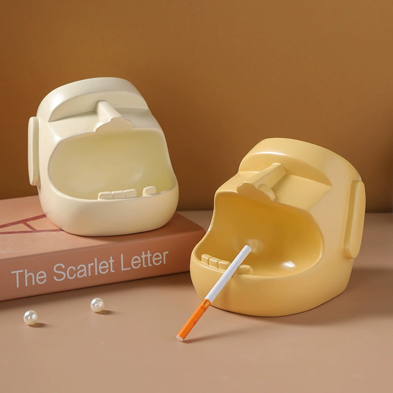 Каменная пепельница Гостиная Офис Украшение для рабочего стола Украшение для спальни Бытовое многофункциональное хранилище Ремесла из смолы
