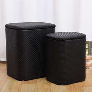 Supply solid wood Four Corners round paper rope set two seat box color pattern style production