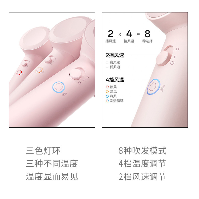 Feike 高速 FH6370 ヘアドライヤー [プリンセス ピンク] マイナスイオンヘアケア 家庭用に便利な強風で髪を傷めません|undefined