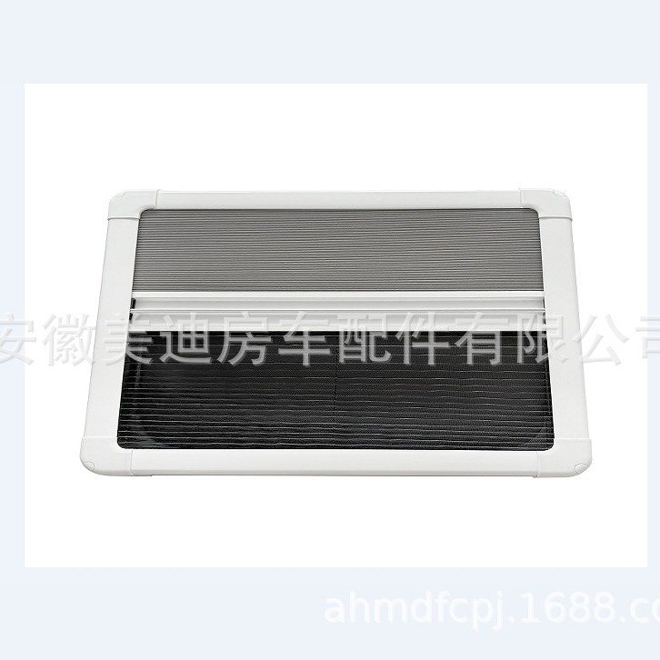 MD-Laos ventana curva esquina exterior de la autocaravana empalme cortina plisada accesorios de autocaravana todo en uno