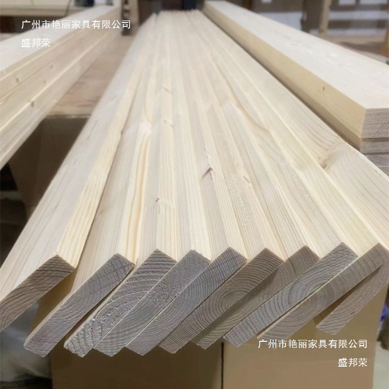 Manufacturer's Solid Wood Board Thickeneded Bed Board Bedside Primary Color Pine Wood Toddler DIY Handmade Wardrobe Board Shelf Square Wood Keel