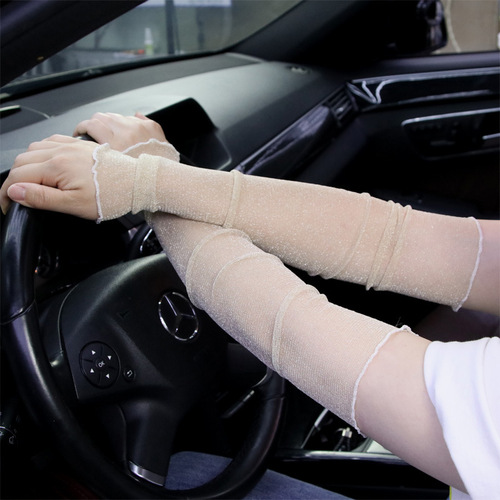 Ice silk lace thin UV protection women's arm sleeves for arms, summer