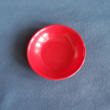 大红色喜庆用品碟子3.5寸圆形小碟子置物彩色小圆碟塑料调味料碟