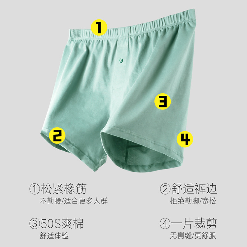 Hombres ropa interior Boxer shorts cabeza algodón Arro pantalones niños Boxer shorts suelta juventud algodón ropa interior hombres