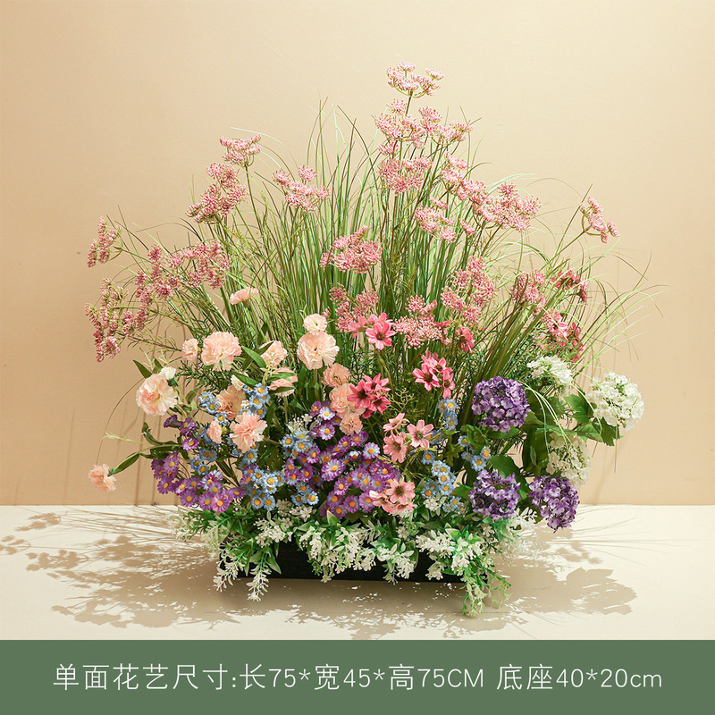 莫奈花園シミュレーション花偽緑植造景組合せ室内高級バイオニクス植物ショーウインドー装飾景観置物|undefined