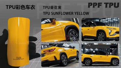 Tpu Color-Changing Film with: Automotive Film - 15215m-5-years-warranty-tpu-sunflower-yellow-water-sticker