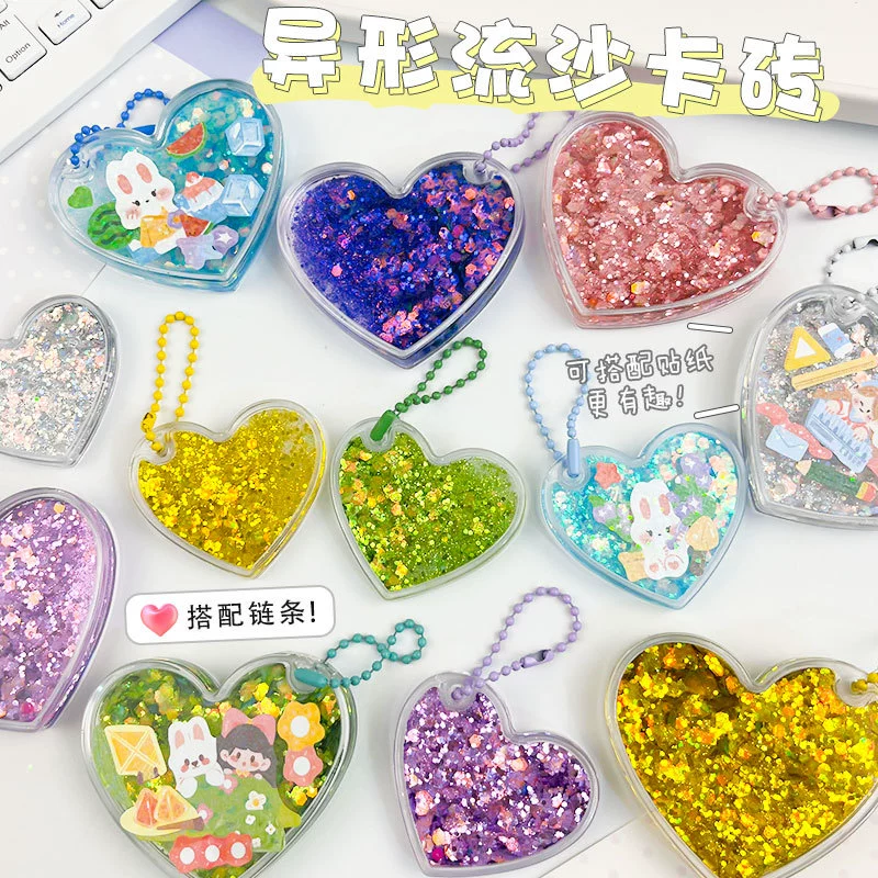 Креативный DIY зыбучий песок слизи карта слизи пластина любовь зыбучий песок слизи пластина милый мультфильм в форме слизи Чак DIY кулон ручной работы