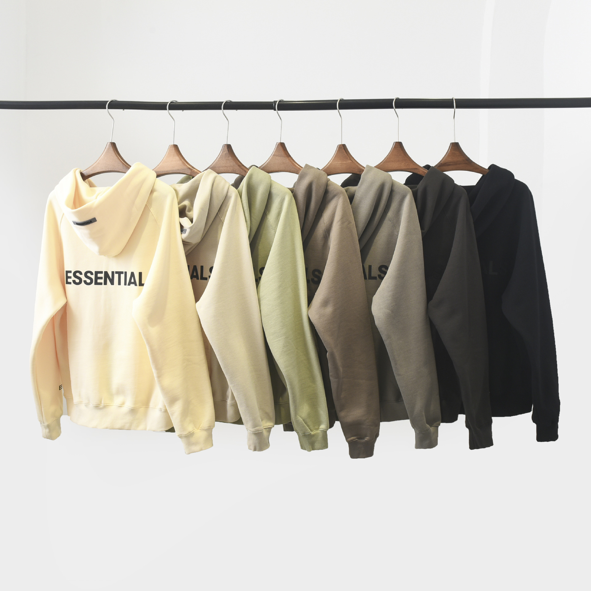 TEMOR DE DIOS doble línea ESENCIALES American High Street carta suéter de la cremallera suelta, además terciopelo abrigo