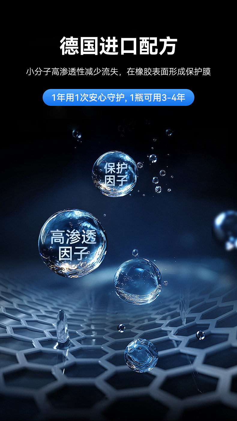 Leiben Automotive Rubber Strip Maintenance Agent for Car Window and Door Seals, Repairs Softening and Aging, Prevents Cracking and Whitening
