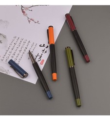 Metal Student Calligraphy Ink Absorbing Sharp Iridium Gold High-end Writing Replacement Cartridge for Practice Writing Morandi Posture Steel Pen