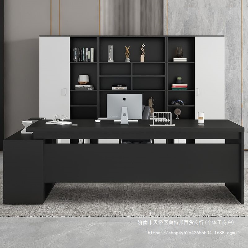 Desk Simple Modern Office Furniture Boss Executive Desk Manager Desk President Single Desk and Chair Set Combination