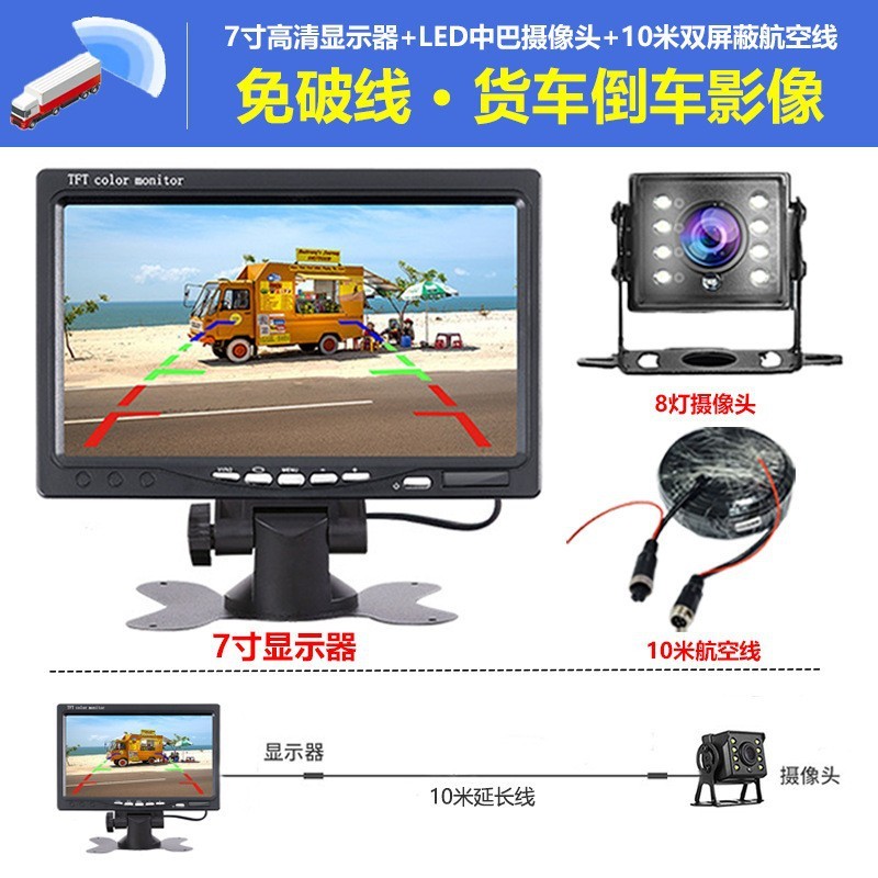 7AHD车载显示器高清IPS全视角1080P大车车用货车液晶屏幕车顶|undefined