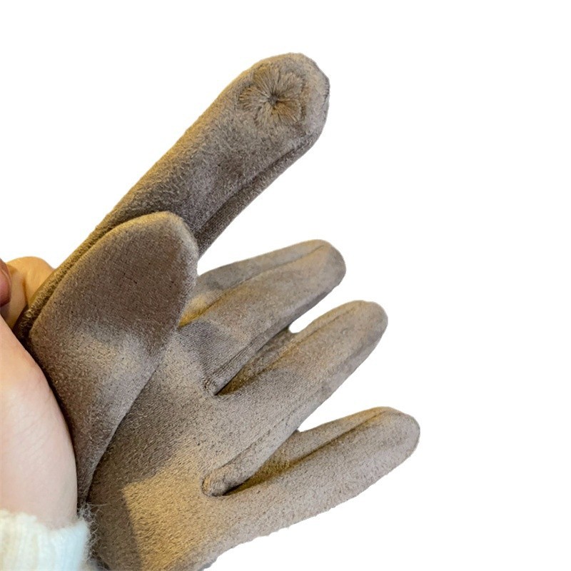 Guanti da ciclismo invernali in velluto scamosciato con pelo di visone in microfibra Xiaoxiangfeng di alta qualità, caldi e spessi_voghion.com