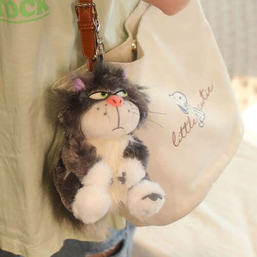 Cat-shaped keychain, plush toy, cute cat, Car keychain, schoolbag accessory, mini decoration