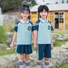 新款小学生校服夏装新款短袖运动套装班服幼儿园园服班服教师服