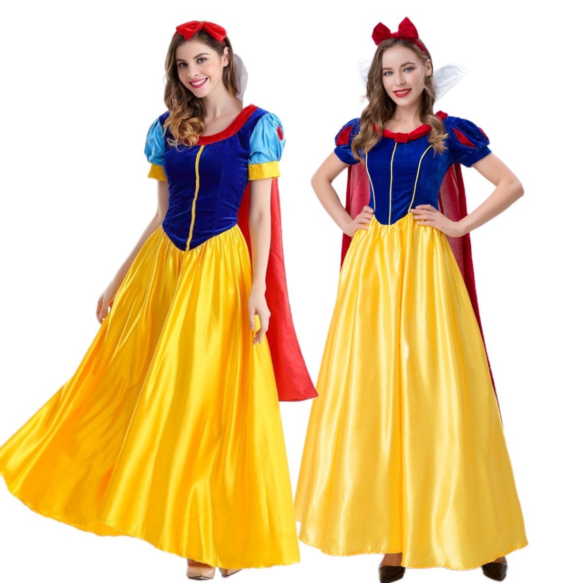 S-3XL plus size Halloween cosplay Costume Adult Snow White Dress Fairy Tale Stage Costume