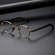 日本設計師純鈦萬年龜眼鏡架同款132板材小臉方框配高度近視眼鏡