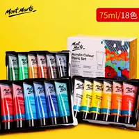 Краска для колонковых акриловых пигментов MONTAMRTE ACRYLIC 24 цветов - набор акриловых пигментов в коробке
