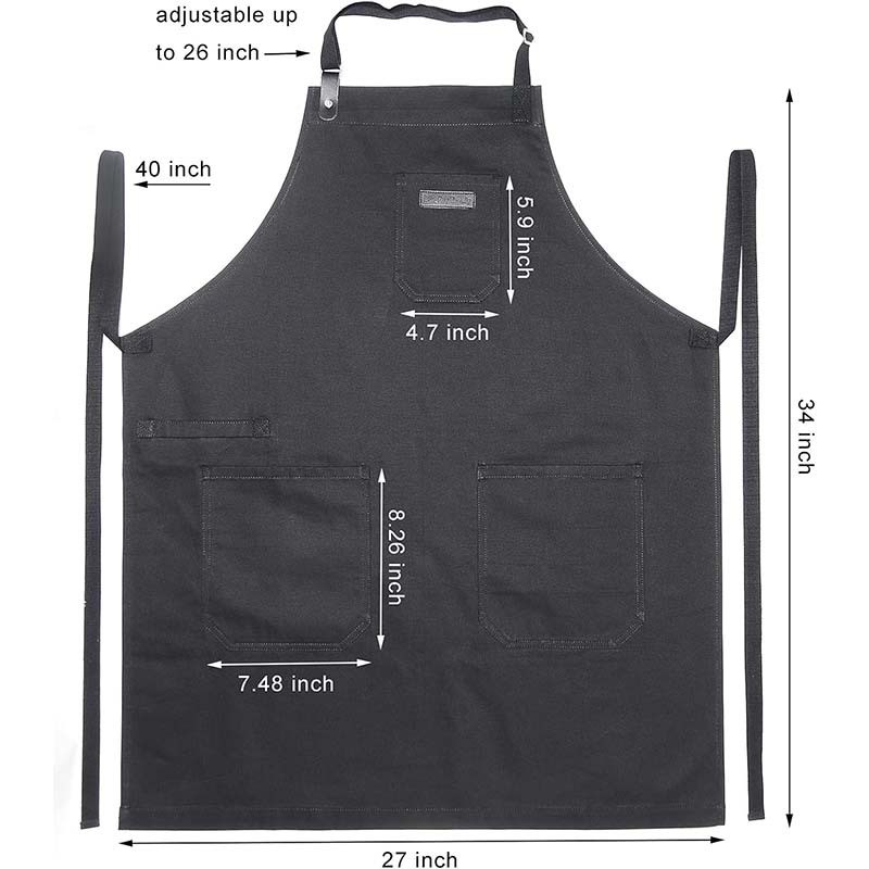 Comercio exterior Amazon delantal de lona gruesa Halter más tamaño Cruz ajustable carpintería ropa de trabajo Denim delantal al por mayor