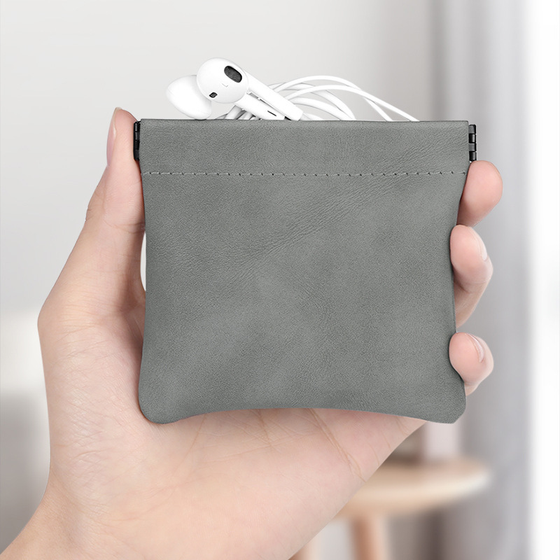 USB flash drive data cable storage bag automatic closed wired headset portable bag charger mini portable digital bag