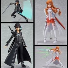 刀剑神域 figma 174# 桐人 178# 亚丝娜 超可动 模型摆件盒装手办