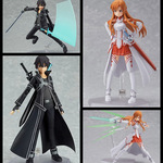 刀剑神域 figma 174# 桐人 178# 亚丝娜 超可动 模型摆件盒装手办