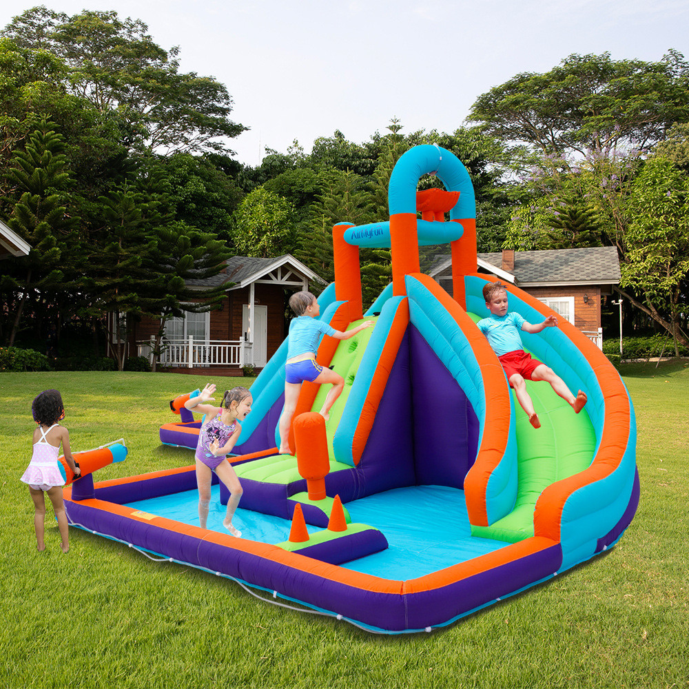 AMF castillo inflable para niños cama de salto inflable para interiores y exteriores castillo para niños castillo inflable para el hogar tobogán