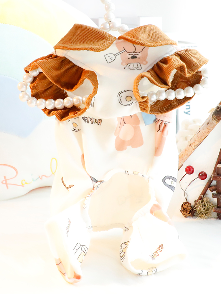 개 옷 가을과 겨울 옷 네 다리 기본 셔츠 살균 의류 배꼽 파자마 작은 개 테디 애완 동물 4849