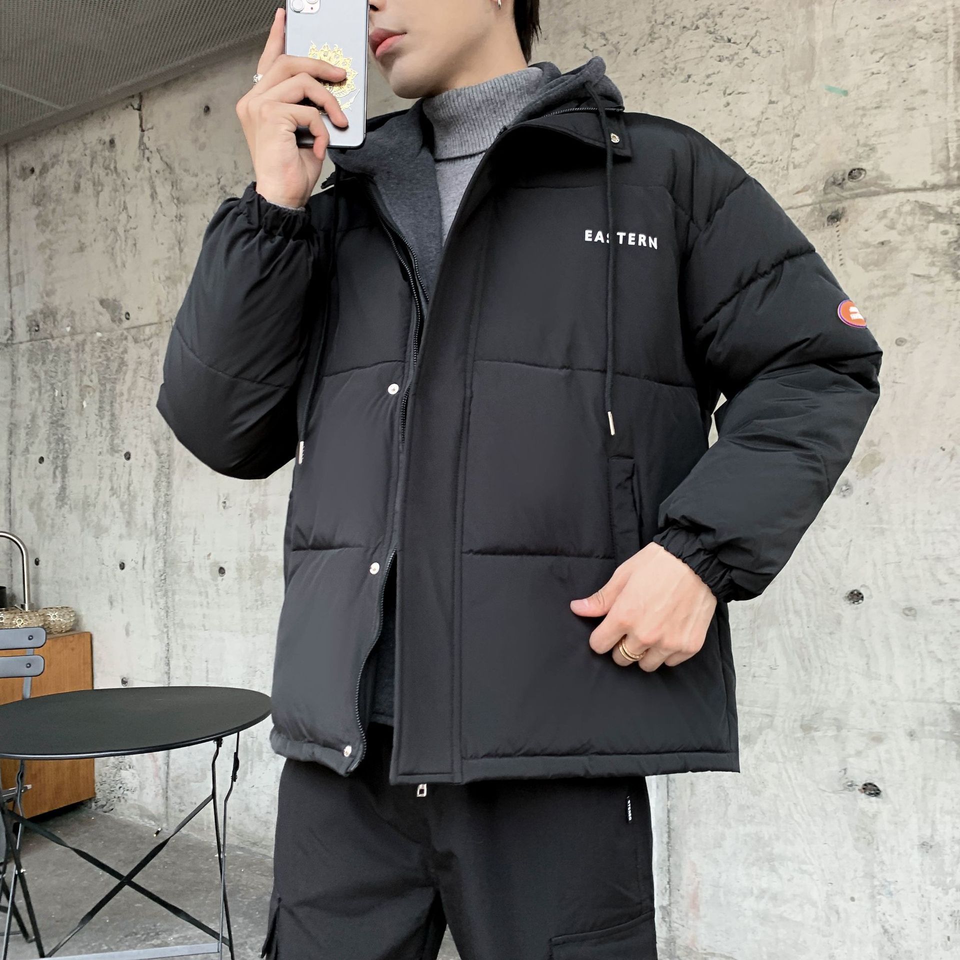 (2개) 남성면 패딩 재킷 새로운 한국 패션 코트 가을과 겨울 패션 브랜드 코튼 패딩 재킷 남성용 겨울면 패딩 패딩 코트
