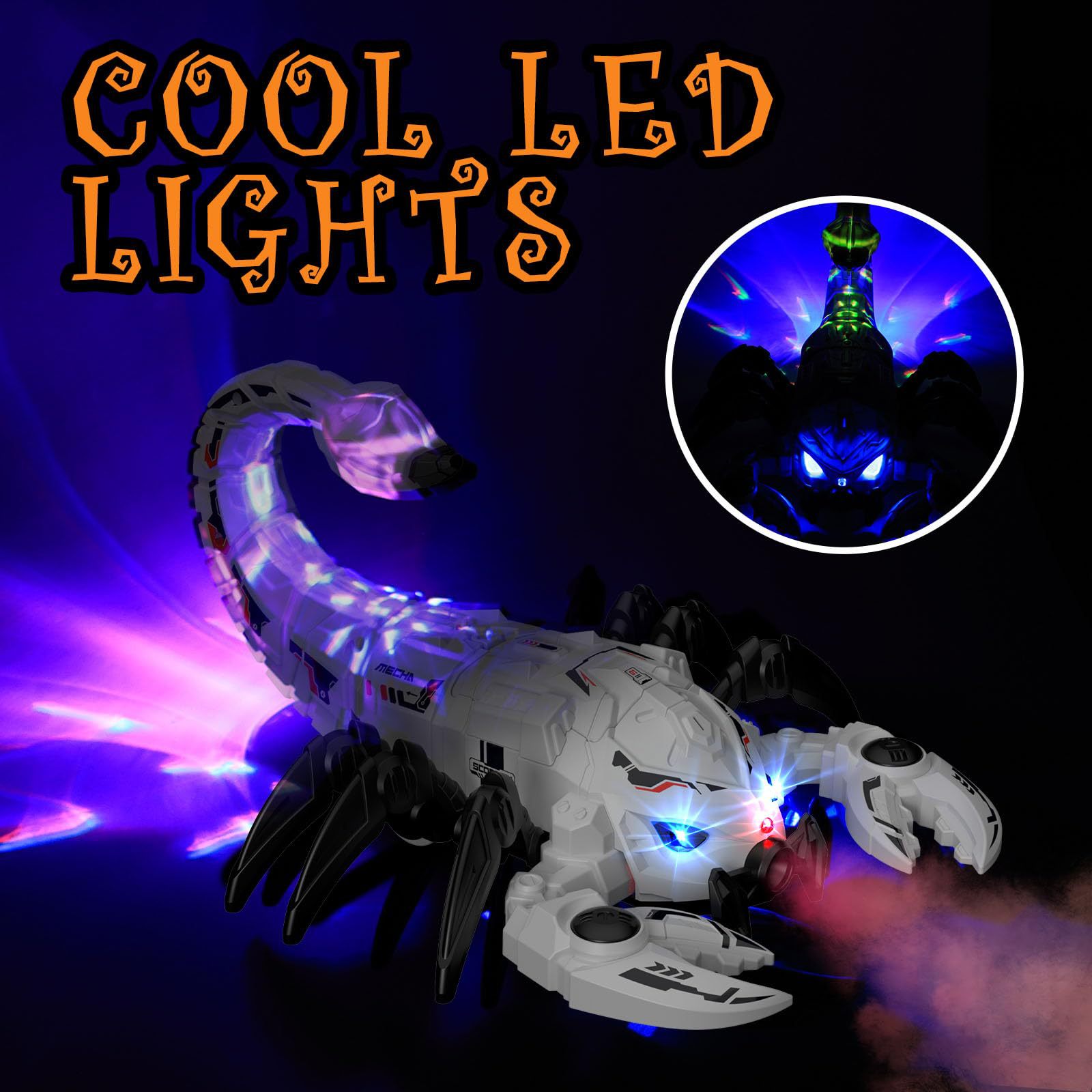 Amazon explosión de juguetes de escorpión mecánico de control remoto para niños, juguetes de escorpión para niños, animales de simulación eléctrica de Xyin