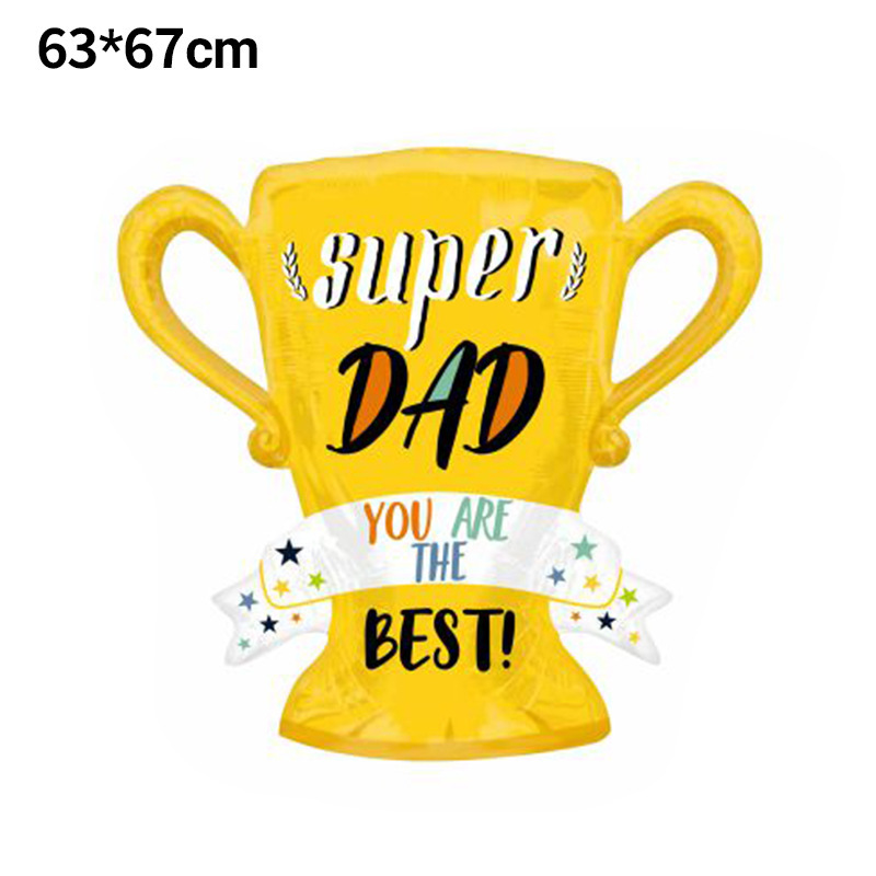 Día del padre transfronterizo feliz tema fiesta decoración decoración barba taladro eléctrico trofeo Día del padre película de aluminio globo al por mayor image 20