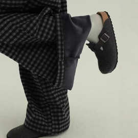 希有RERA “发热神裤”格子复古文艺舒适百搭秋冬休闲阔腿裤