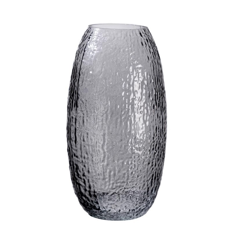 Vintage gran jarrón de vidrio de lujo ligero agua transparente dragón sauce caballo borracho adornos de madera sala de estar flor floral gran jarrón