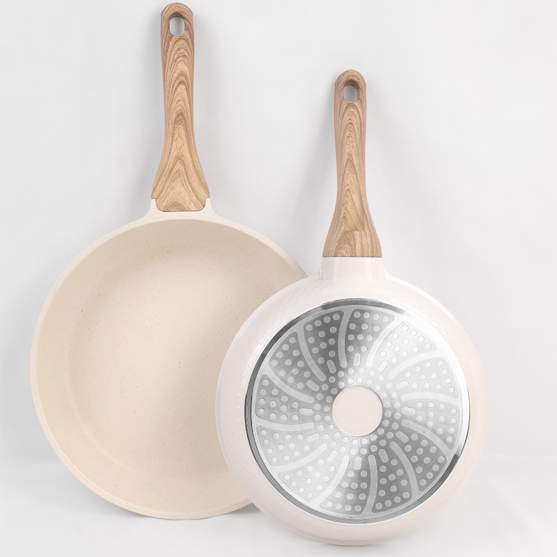Juego de 15 piezas de patrón tejido DONNOR olla antiadherente de fundición a presión de aluminio de vidrio de baquelita olla de aluminio olla de sopa piedra médica granito