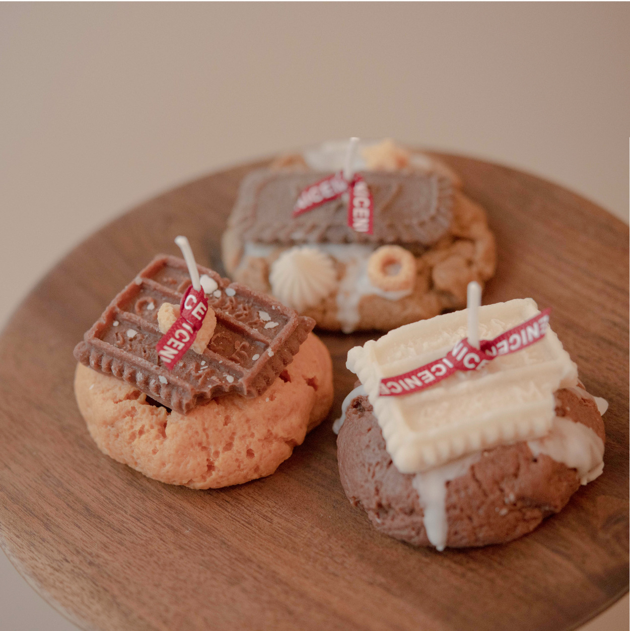Galletas hechas a mano forma aromaterapia vela niños lindos amigo regalo decoración del hogar adornos