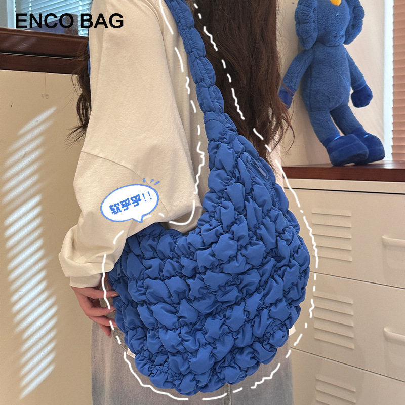 Cloud Bag COS Style Niche Shoulder Bag Pleated Large Capacity Women's Soft Tote for Work and Commuting - Thumbnail 3