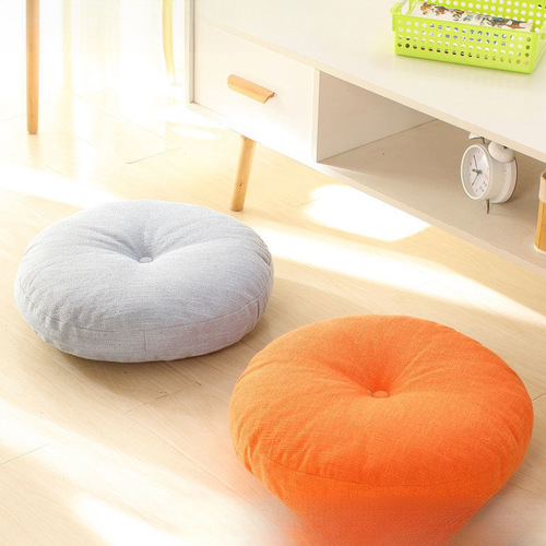 Linen cushion with thick round fabric balcony Japanese tatami meditation mat balcony yoga floor large size