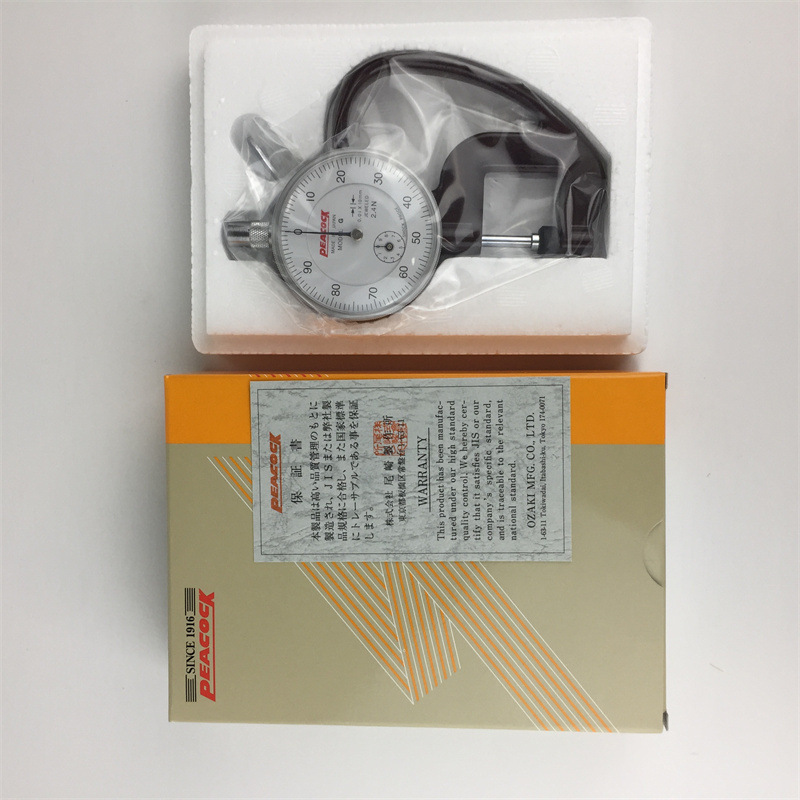 日本PEACOCK孔雀厚度表G-1.8N G-2.4N原装小型式测厚规测厚仪现货