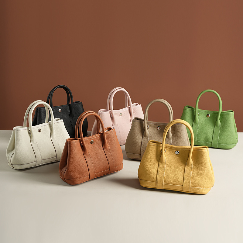 2025 New Design Summer Crossbody Genuine Leather Women's Bag - Niche Luxury Handheld Garden Bag - Thumbnail 4