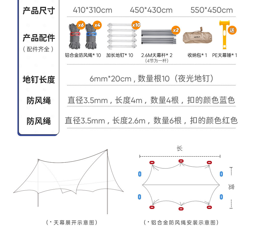 Primitive-Style Vinyl Canopy Tent for Outdoor Camping, Popular Camping Sunshade, Picnic Table and Chairs, Sun Protection Octagonal Butterfly Shape