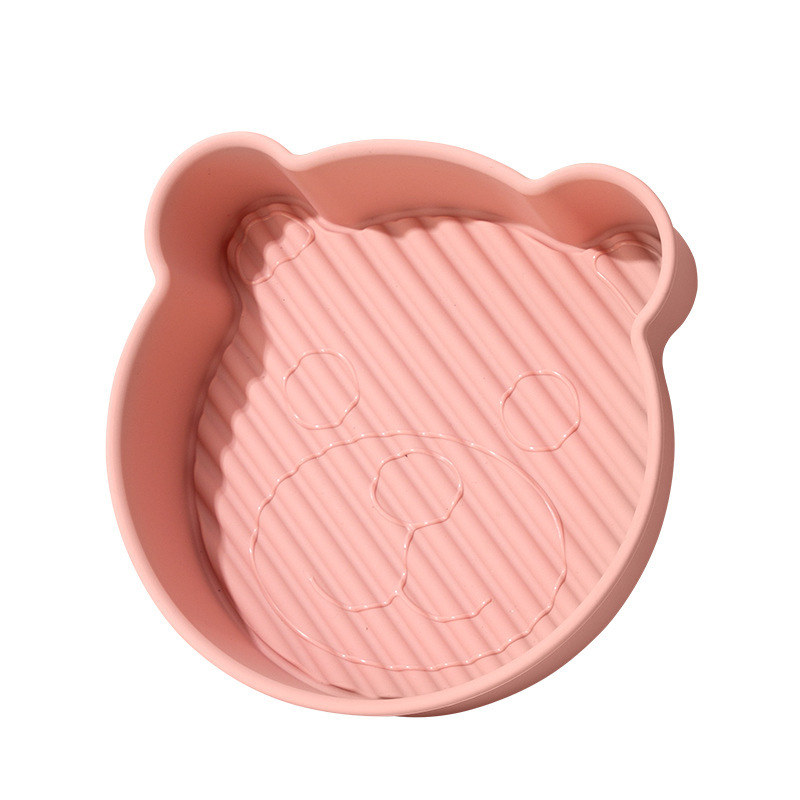 Placa de silicona de dibujos animados freidora de aire placa de horno molde de pastel horno molde de horneado en forma de animal