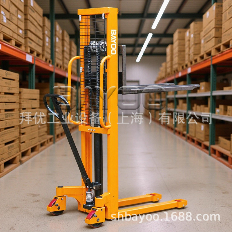BAYOO/拜优 BHY20034手动堆高车 手动脚踏型堆高车 液压堆垛车