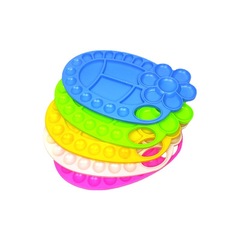 Factory-supplied large colorful foot-shaped plum blossom color palette, handheld children's watercolor palette, watercolor color mixing plate, hand-painted for use