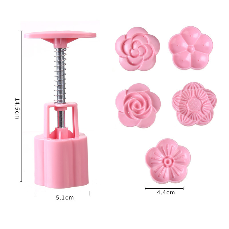 新しい中秋の花形の月餅の鋳型の製作の模型の印具の氷の皮の緑豆の餅の菓子の手は家庭の焙煎して磨きます。|undefined