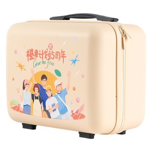 Korean version of cosmetic box storage box logo nail case ladies travel 14 inch portable suitcase luggage large capacity