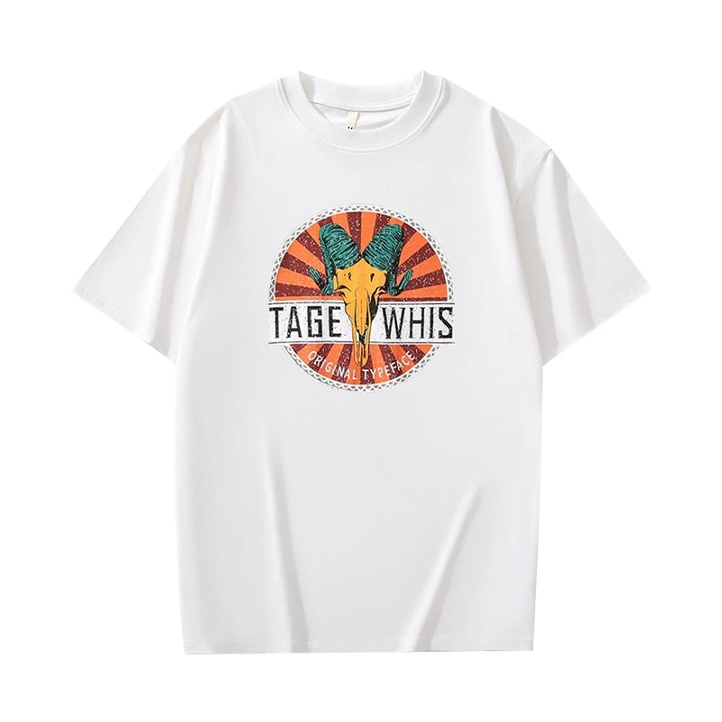 Tide, men's Japanese summer trend cotton T-shirt with a round collar, with short sleeve, oversize