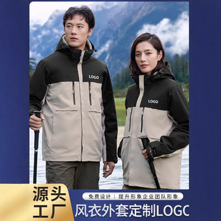 Autumn and Winter Polar Fleece Jacket Three-In-One Detachable Men's and Women's Windproof, Waterproof and Warm Outdoor Mountaineering Clothing Customized
