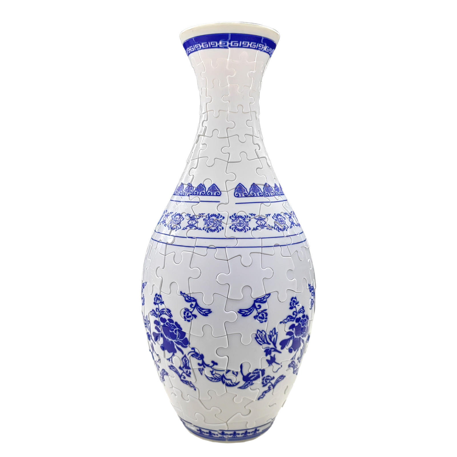 3d Puzzle Vase Blue And White Porcelain Creative Home Ornament_voghion.com